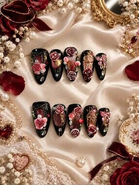 Wild Rose Press On Nails